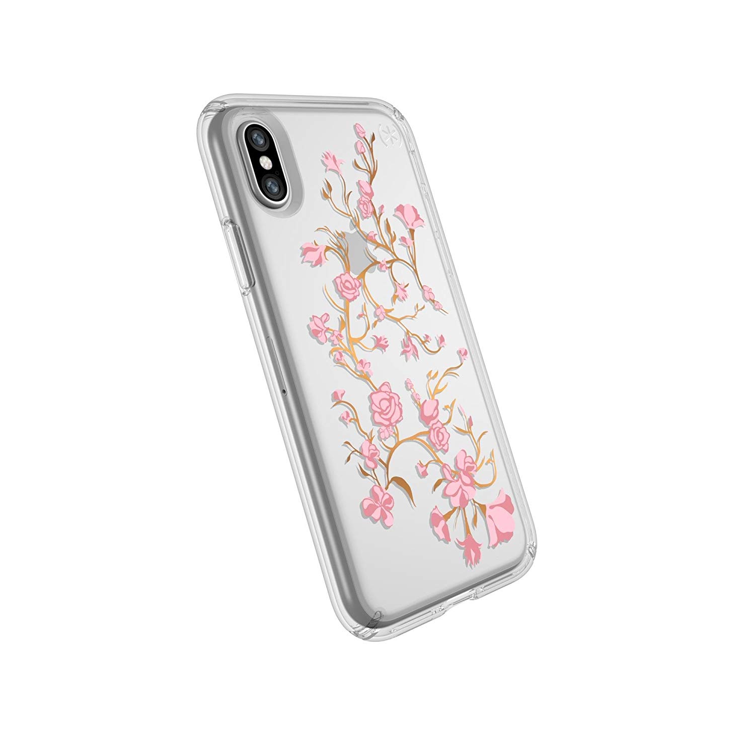 SPECK IPHONE X BACK CASE PRESIDO CLEAR PLUS GOLDENBLOSSOMS PINK